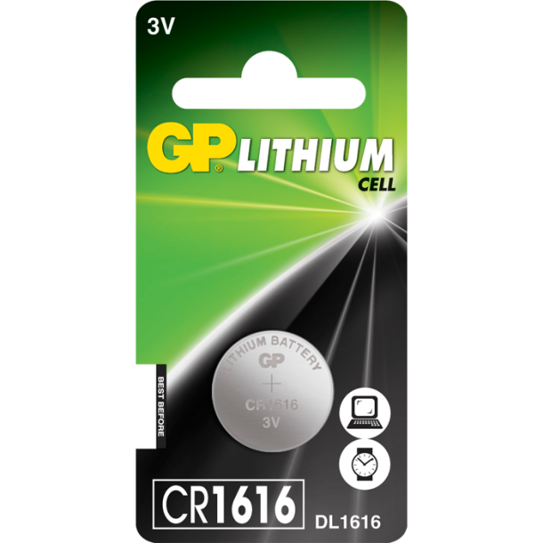 Gp cr1616  batteri stk.