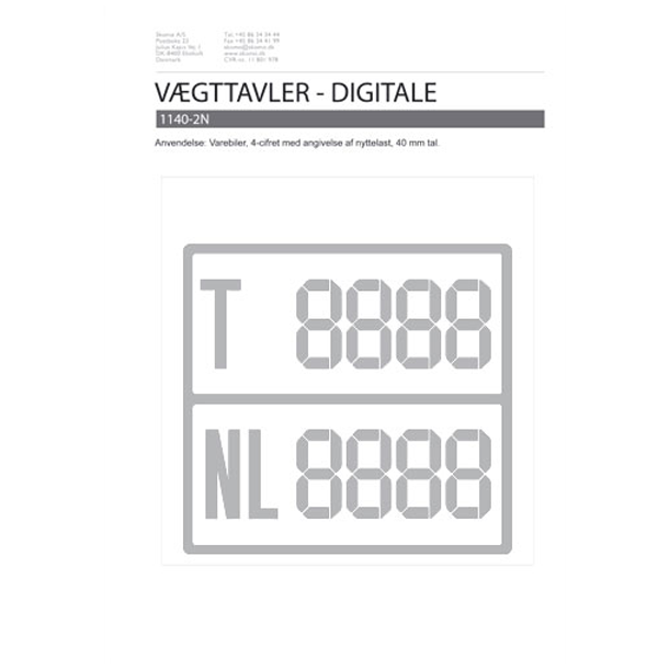 Digital vgttavler m/nytte last slv