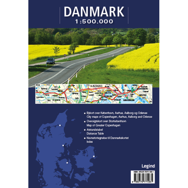 Danmark fold ud-kort