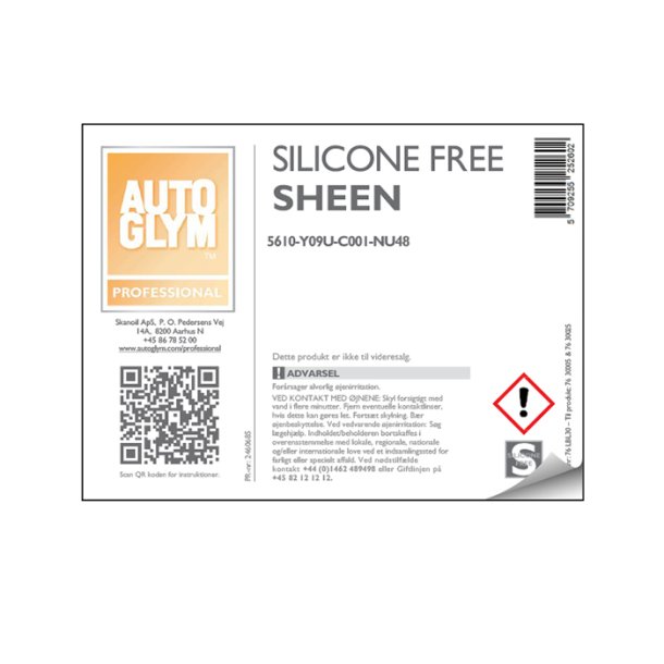 Label Autoglym Silicone Free Sheen