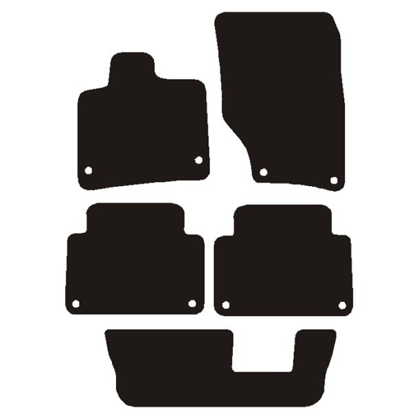 M�tter Audi Q7 2006-2015 Sort N�lefilt