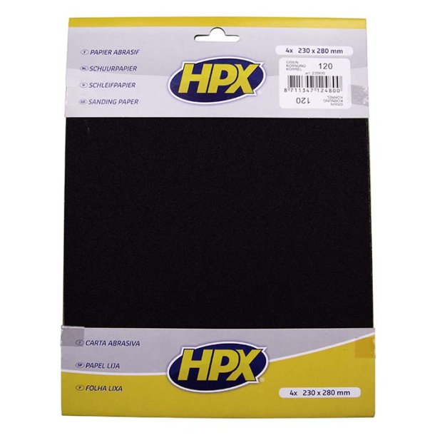 HPX sandpapir p120 - 4 stk.