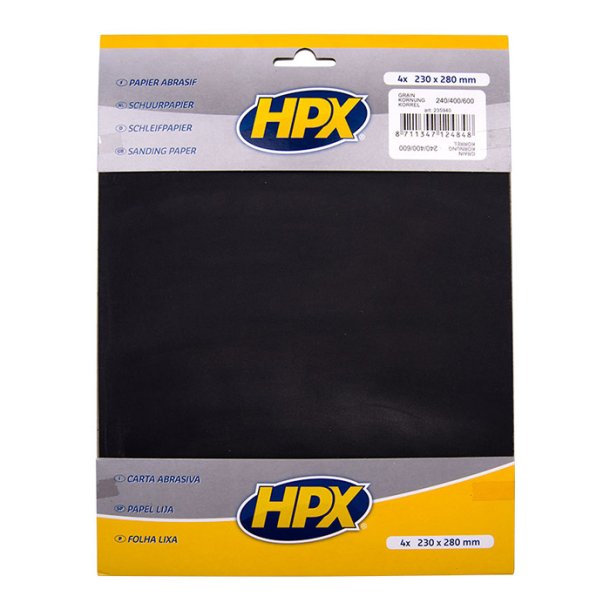 HPX sandpapir st 1 stk p240, 2 stk p400 og 1 stk p600