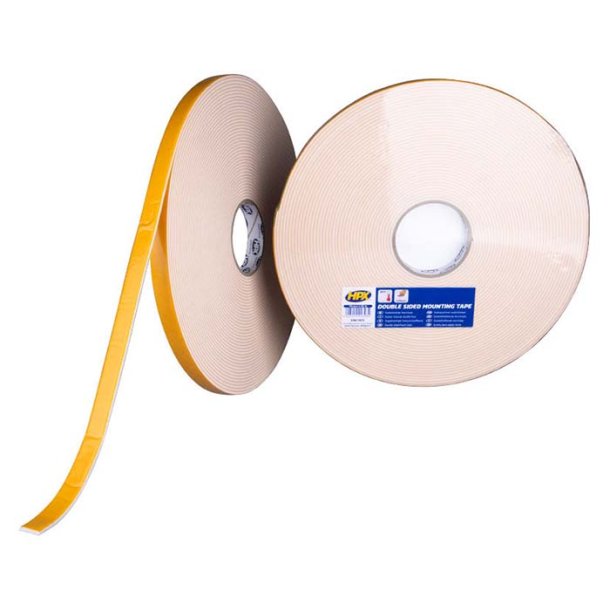 HPX dobbeltklbende tape hvid, 19mm x 25m