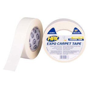 Expol tape til t�pper, hvid, 38mm x 25m