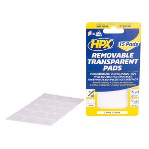 HPX Selvkl�bende/aftagelige pads 25x25mm 15 stk.