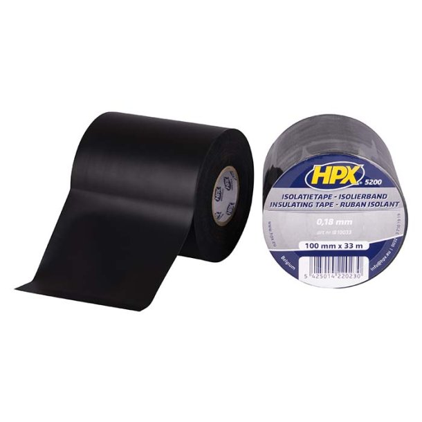 HPX isolerbnd sort 100mm x 33m