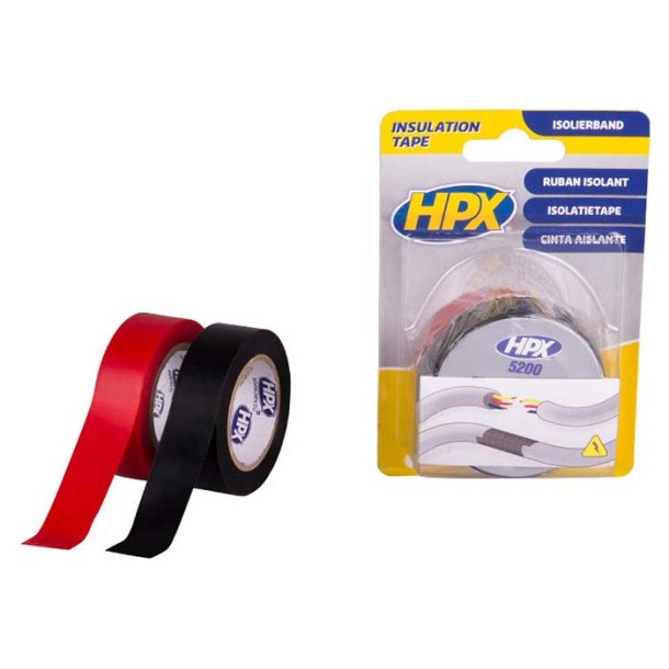 HPX isolationstape sort + rd 19mm x 10m