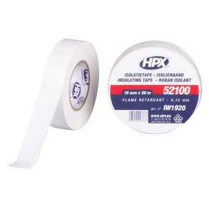 Lux isolerb�nd hvid 10 rl. 19mm x 20m