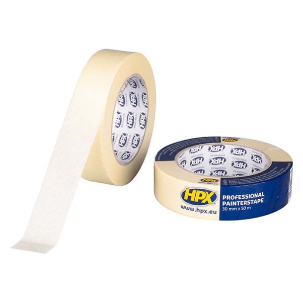 HPX afdkningstape op til 60 grader, creme, 30mm x 50m