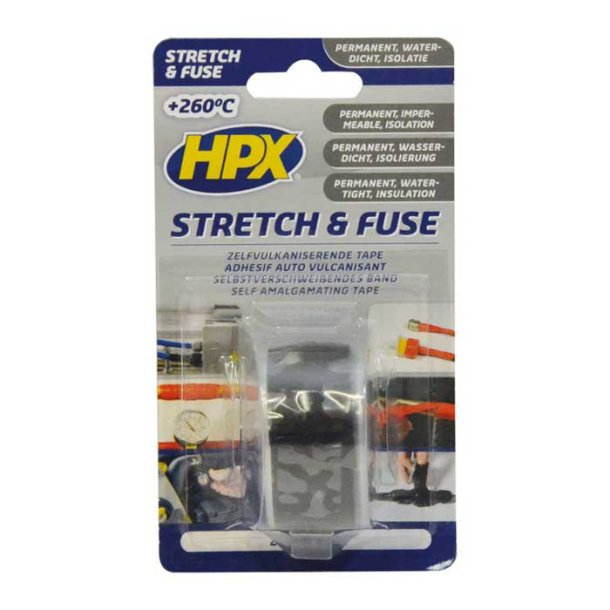 HPX stretch og fuse sort - 25mm x 3 m