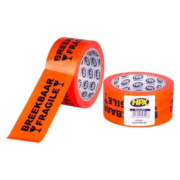 HPX pakketape breekbar fragile 50mm x 66m