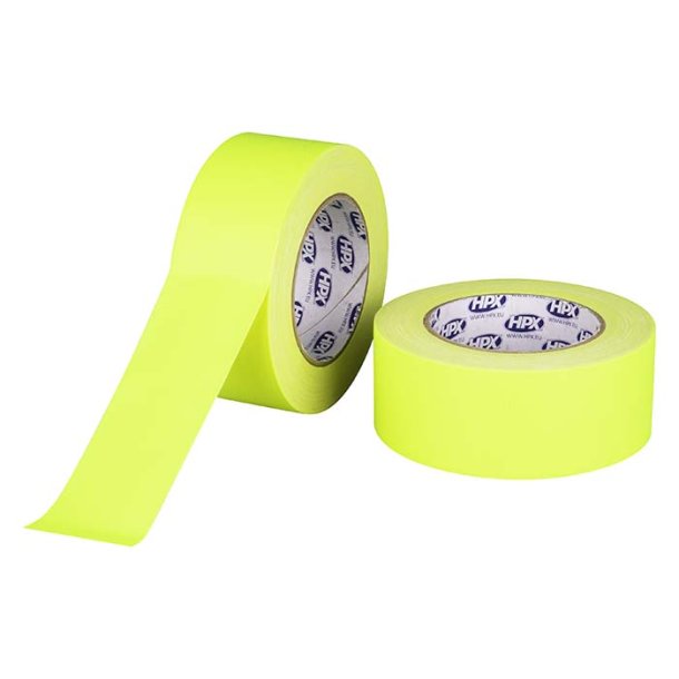 Gaffatape fluo pro gul, 50mm x 25m