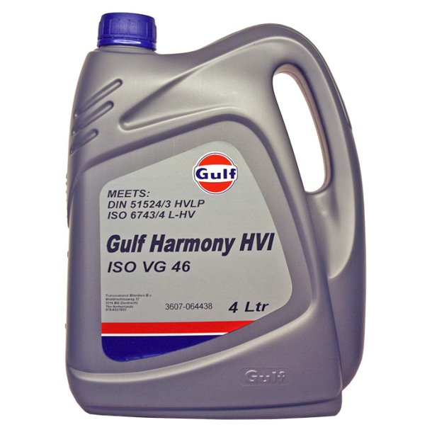 Gulf Harmony HVI 46 hydraulikolie 4 liter