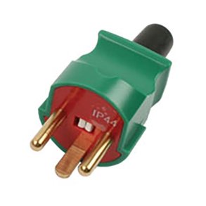 Stikprop S8 prof. rund m/jord. rd/grn han