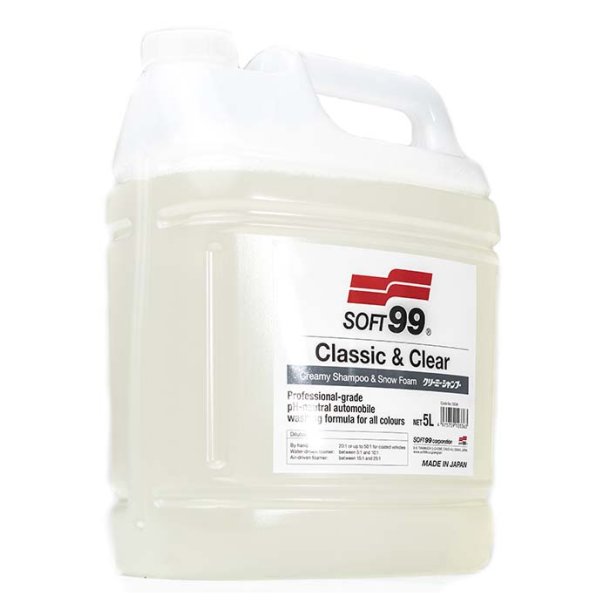 Soft99 Classic &amp; Clear - Creamy Shampoo &amp; Snow Foam 5L