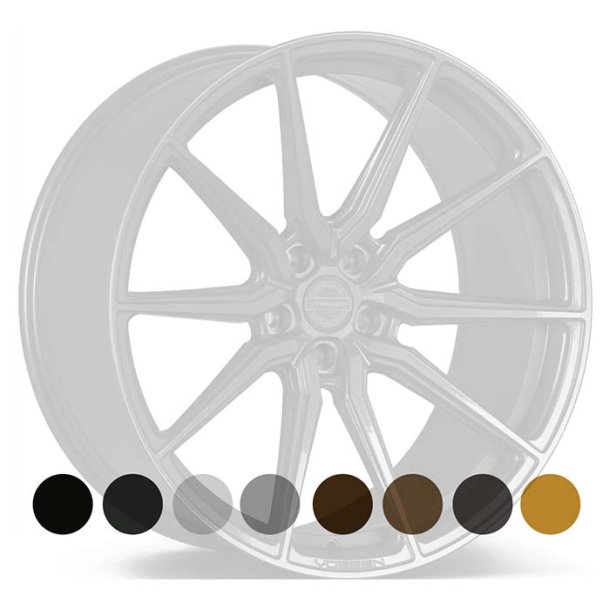 Vossen HF-3 9.5x22 ET-10 TO 35 Deep Blank