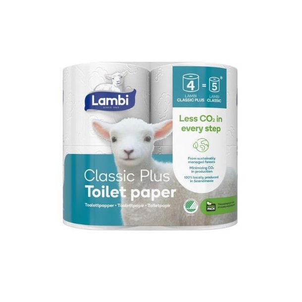 Lambi toiletpapir 3 lags extra soft/long luksus 28 rl's pk.